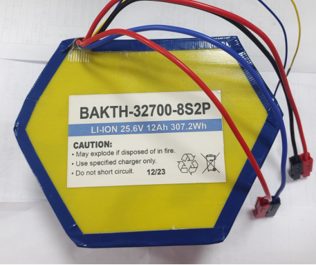 Bateria de bateria personalizada por atacado BAKTH-32700-8S2P 25.6V 12AH LIFEPO4 BATERIA