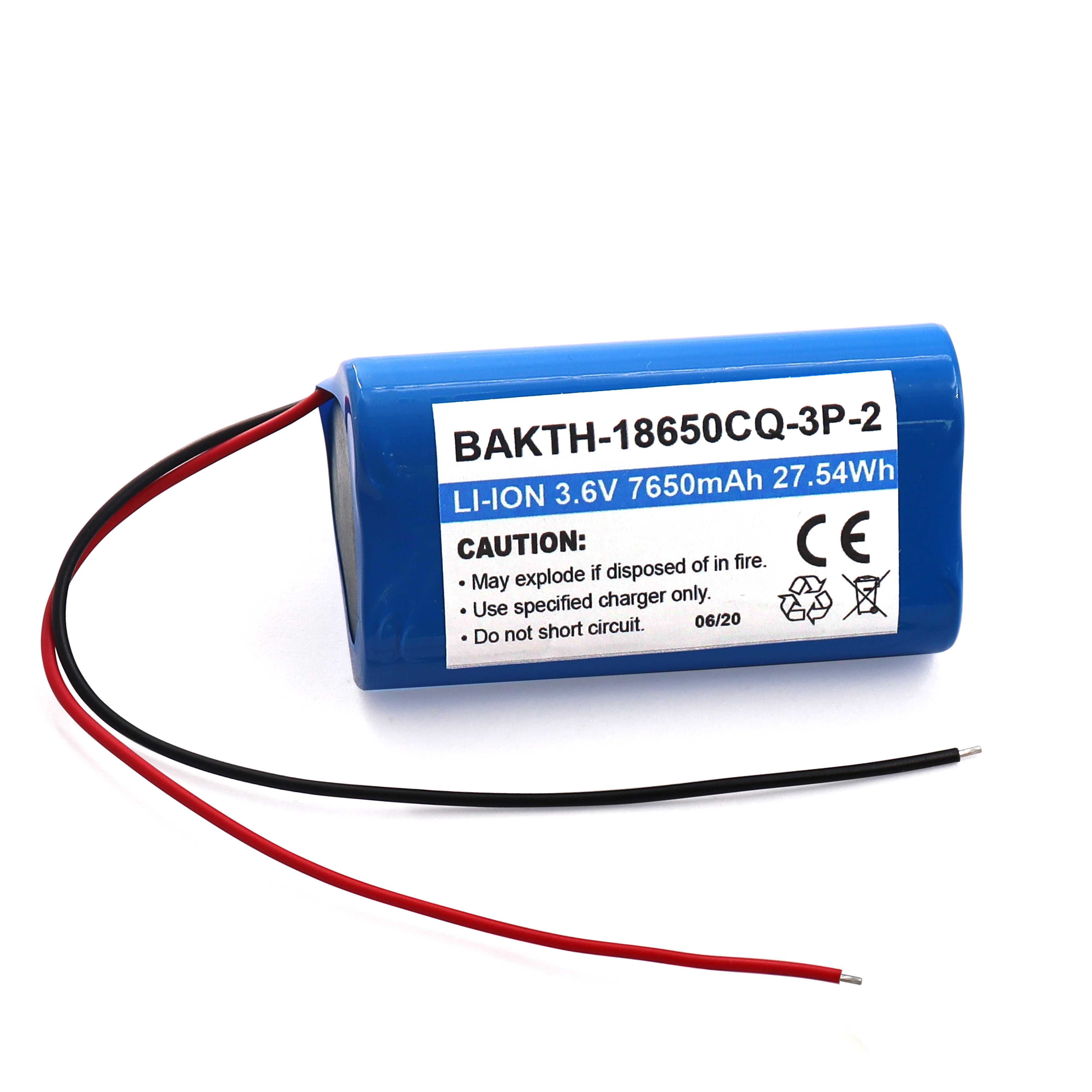 BAKTH-18650CQ-3P-2 3.6V 7650mAH ION BATERHA DE BATERHA DE BATERHA DE LITO PACK PACK para ferramenta de energia elétrica