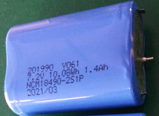 Bak-NCM18490-2S1p 7.2V 1400mAh Bateria de bateria de íons de lítio 