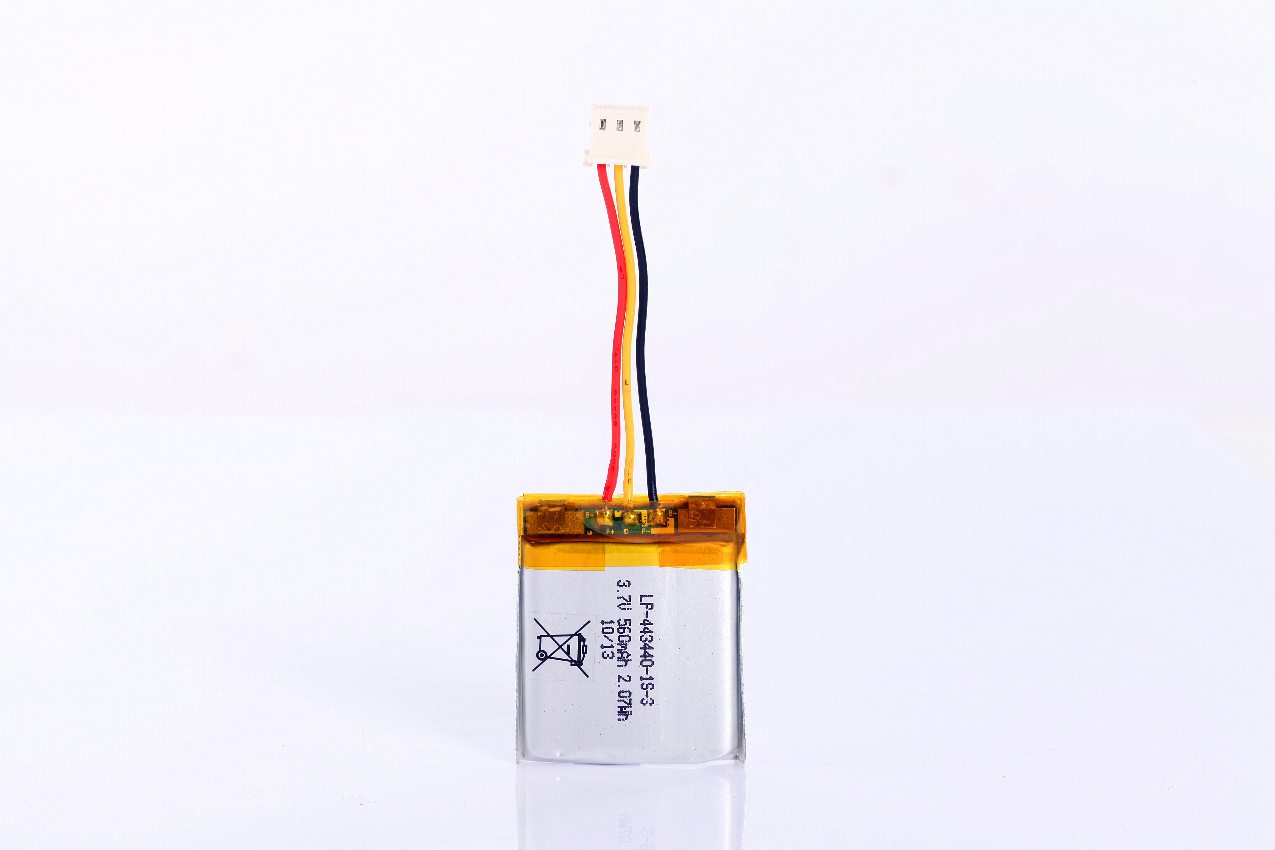 3,7V 560mAh Bateria de polímero de lítio recarregável 443440 para dispositivos vestíveis