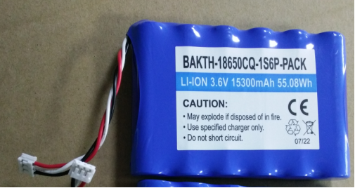 BAKTH-18650CQ-1S6P-PACK 3.6V 15300mAH Preço de fábrica de lítio Bateria de bateria de bateria de bateria