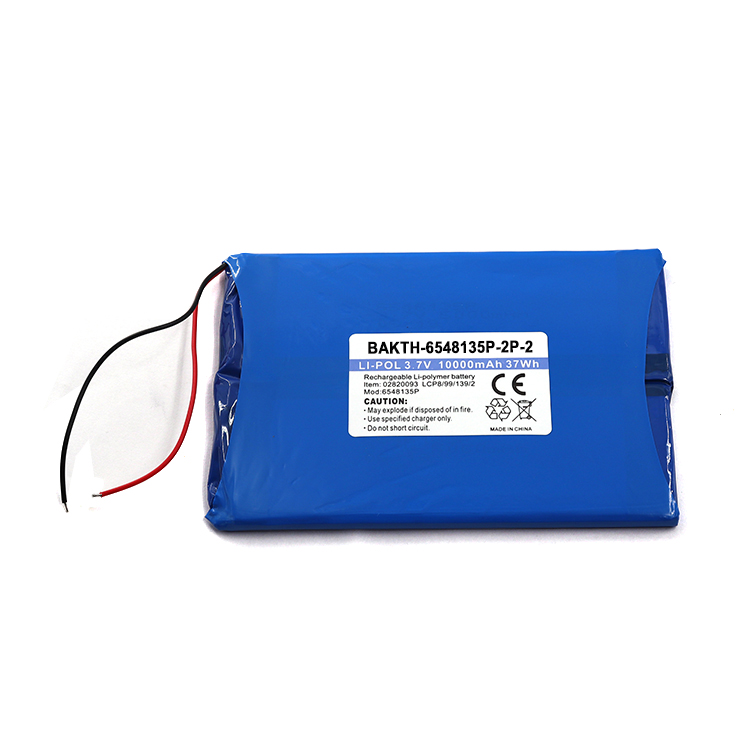 Bakth-654813p-1S2p personalizado 3.7V 1000mAh Lithium Polymer Battery Pack Pack Pack Pacote de substituição de bateria 