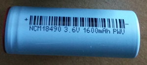 Bateria de lítio de lítio de lítio 18490 3,6V 1600MAH
