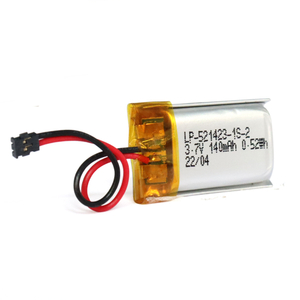 Bateria de polímero de lítio 3.7V 140mAh para dispositivo Bluetooth 