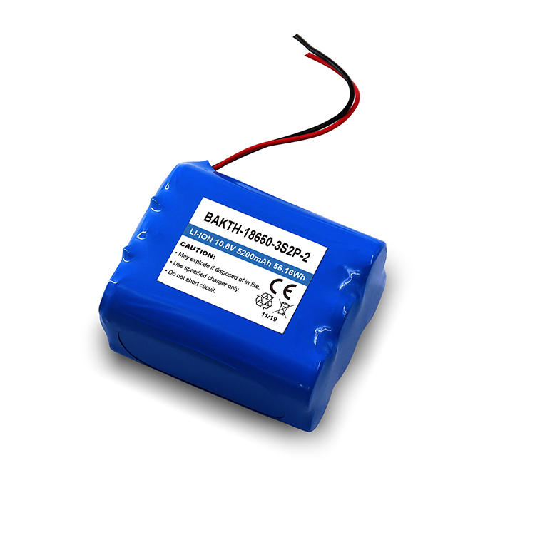Bateria de íons de li personalizada 10.8V 5200mAh Recarregável Bateria de lítio 18650