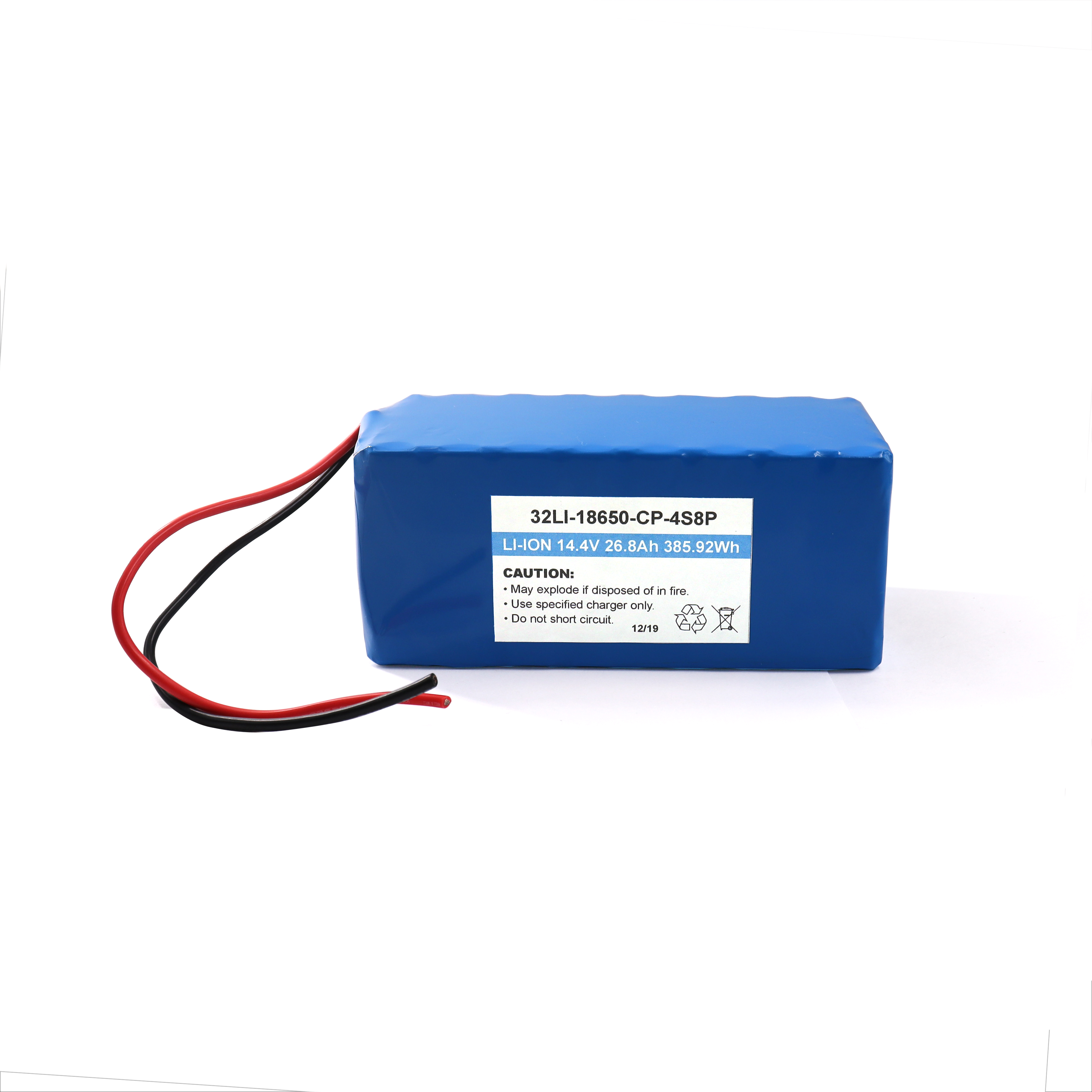 Li Cilindrical Personalizado 18650-4S8p 14.4V 26.8AH Li Ion 18650 Bateria de bateria com PCM