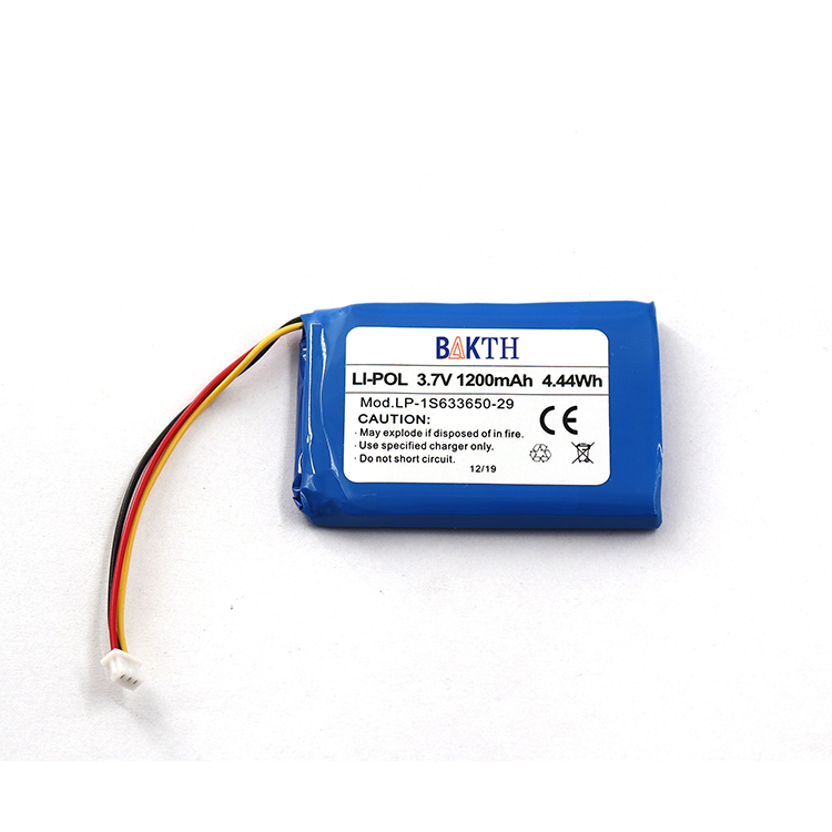 3,7V 1200mAh 4.44Wh Li-Polymer Battery para aparelho eletrônico